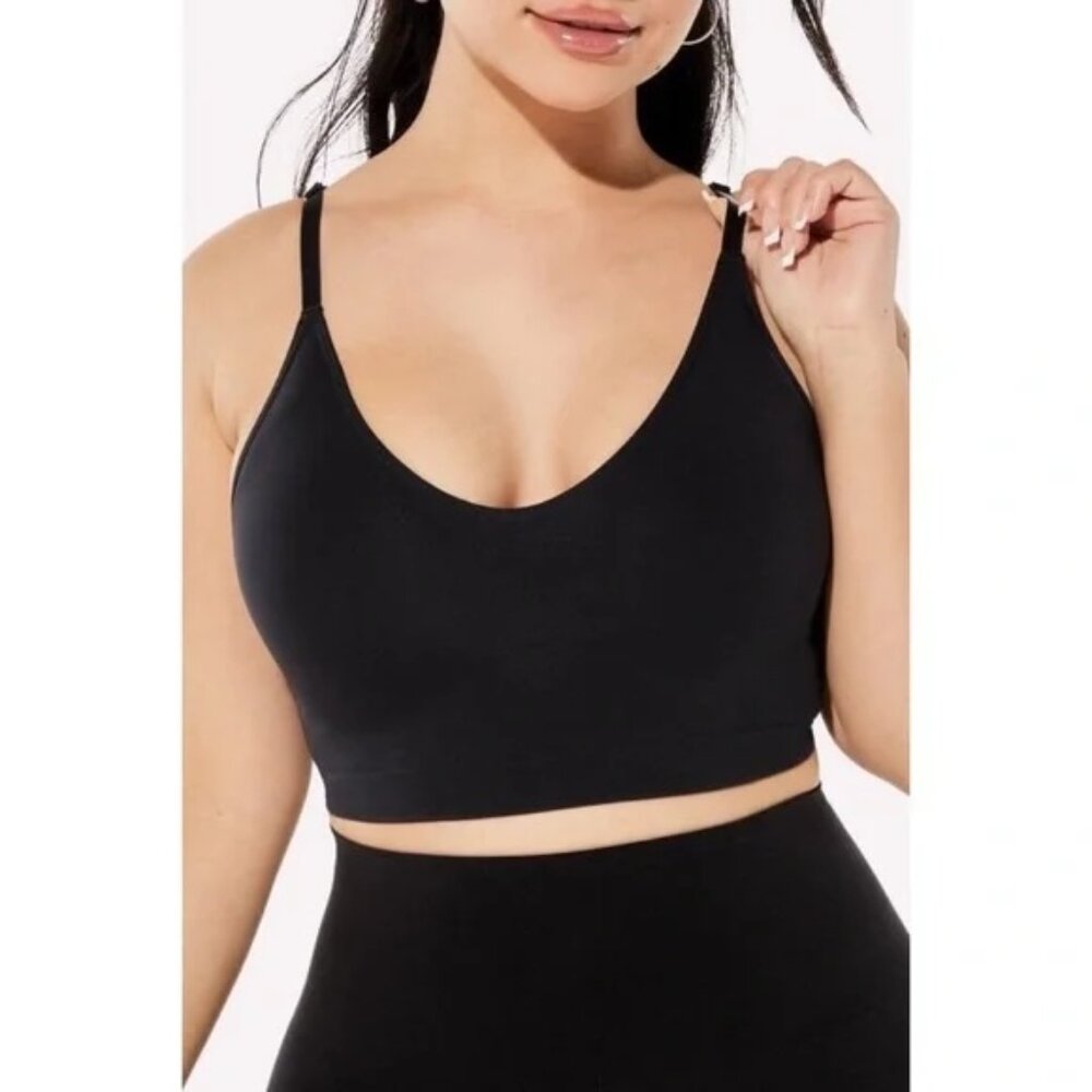 Yitty Nearly Naked Shaping Longline Bra in Iconic Black Size M/L